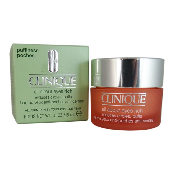 Clinique all about eyes rich reduces circles, puffs .50z./15ml
