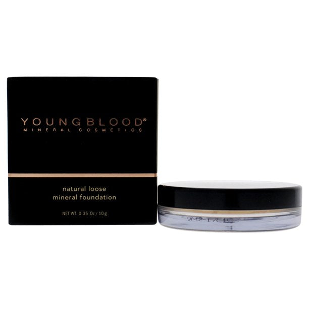 young Blood mineral cosmetics natural minral foundation warm beige o.35 oz/10g
